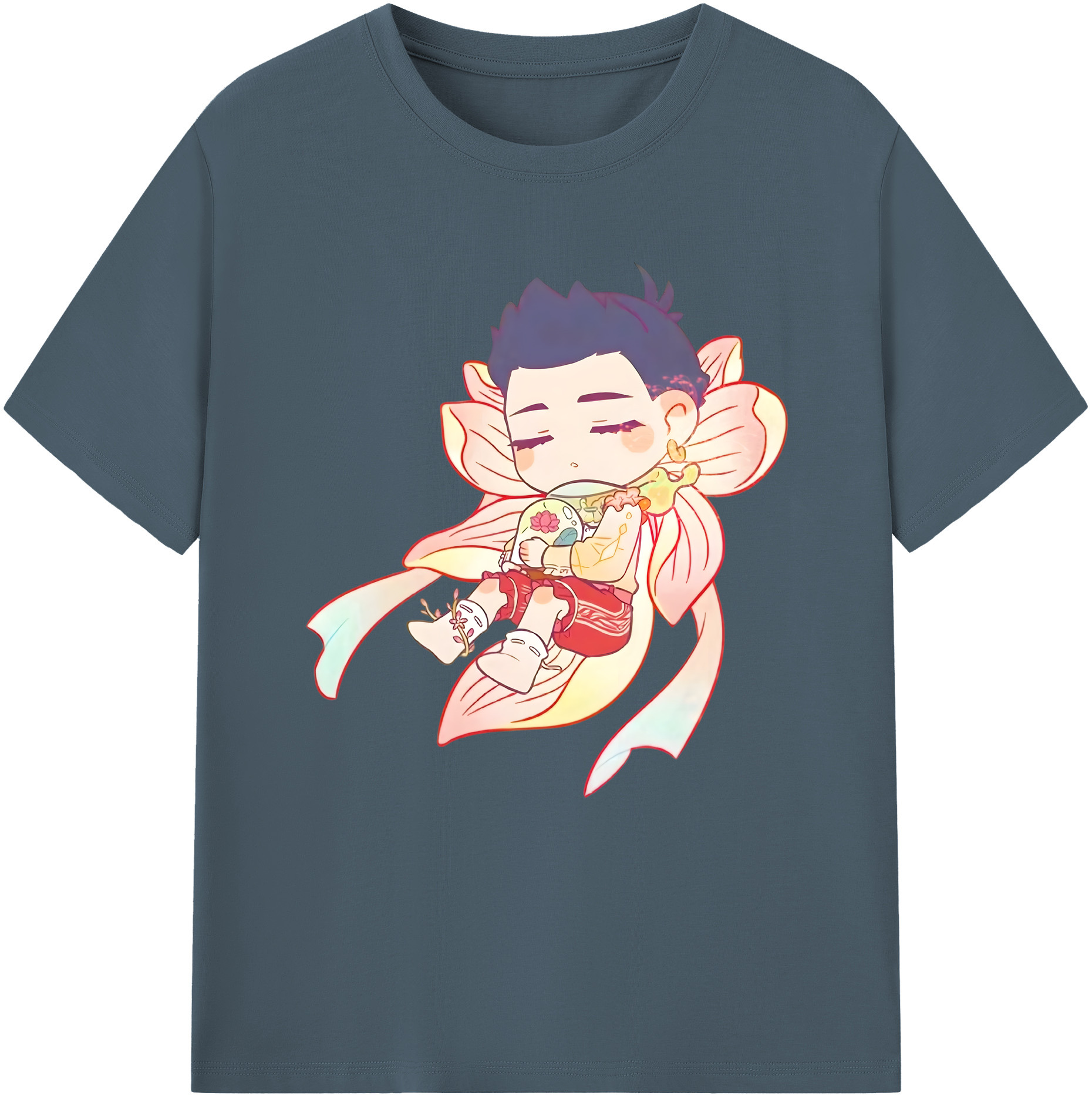 （画像用） Ne Zha 2 ナタ 魔童の大暴れ 綿100％半袖Tシャツ（フロントプリント）
